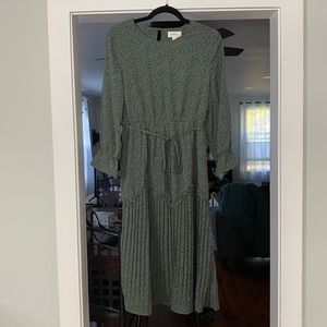 NWT bohme Forest Green Printed Midi Dress